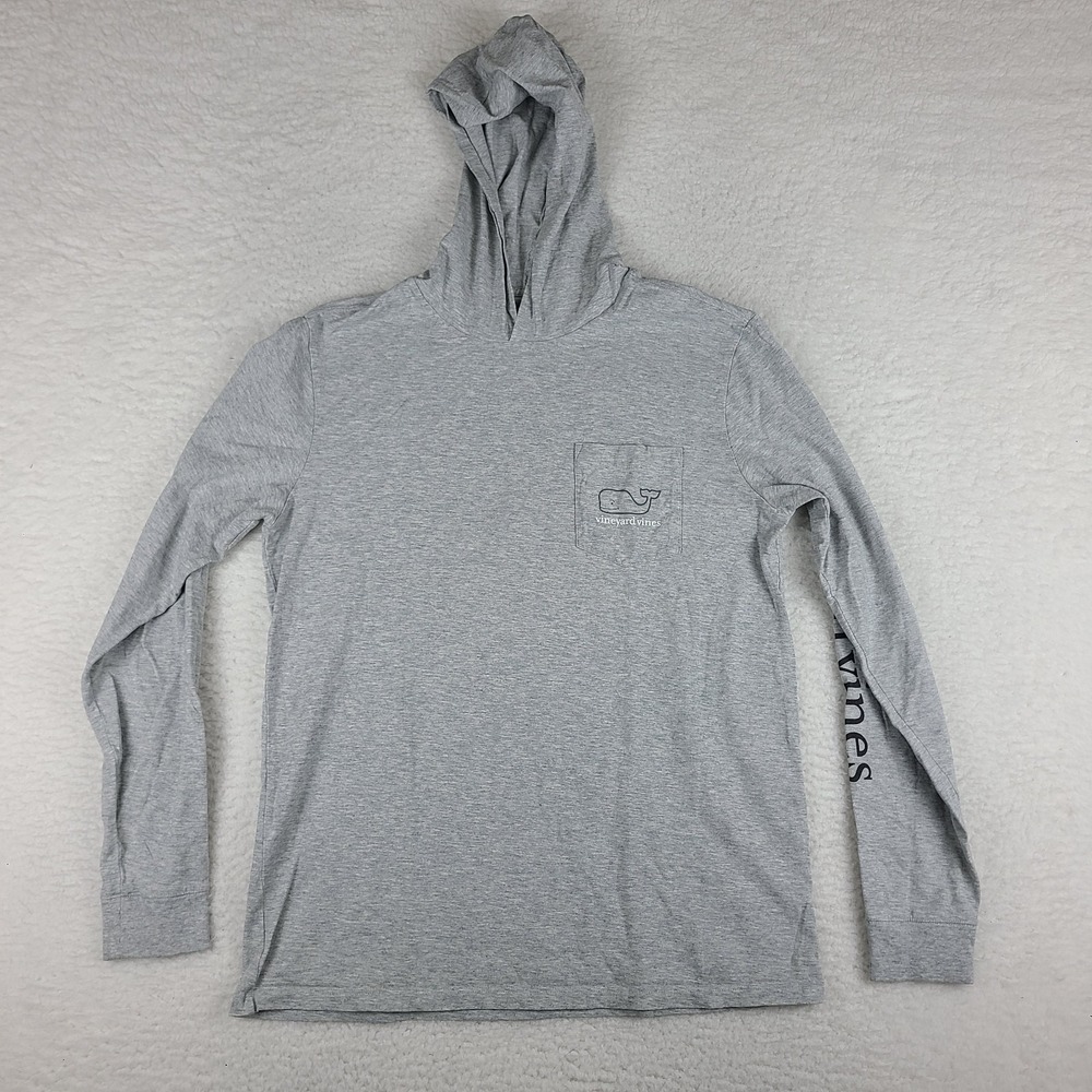Vineyard Vines Hoodie Mens Small Gray 100% Cotton Sweater Activewear